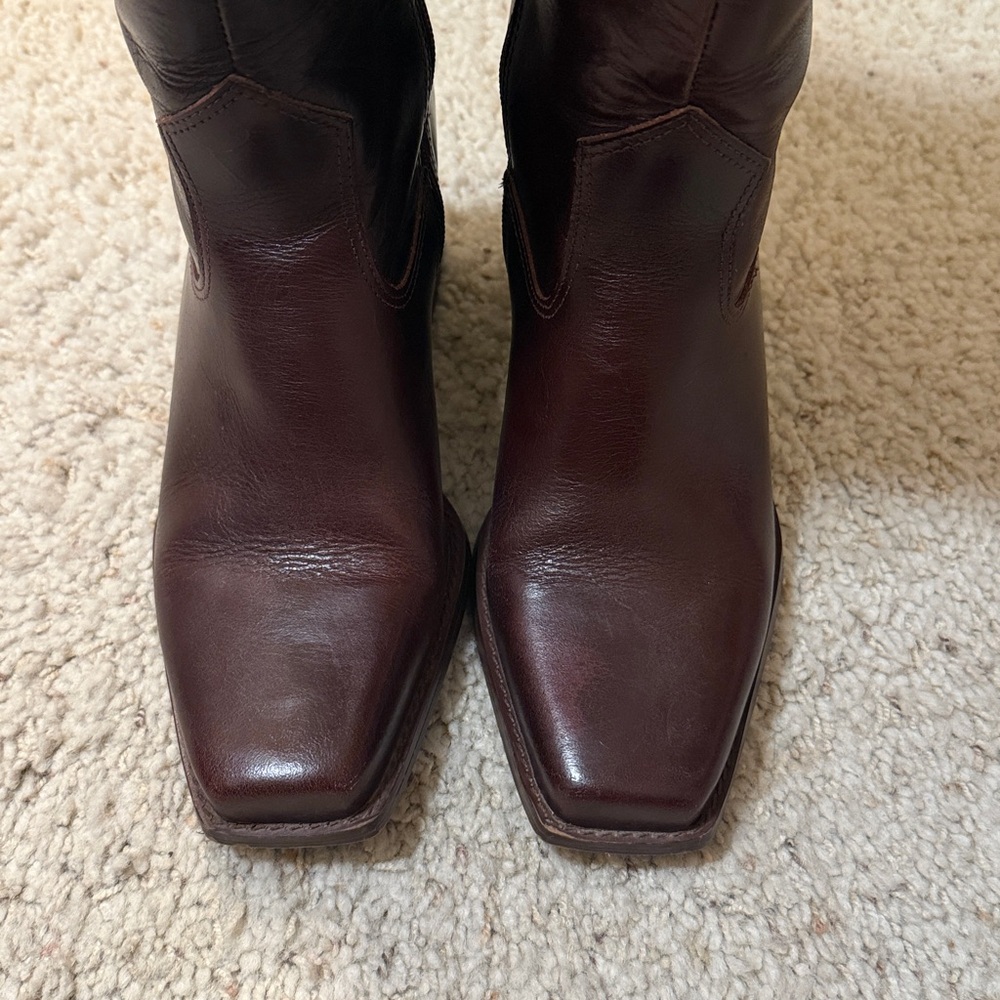 Vince Camuto Dark Burgundy Heeled Boots - Picture 7 of 10